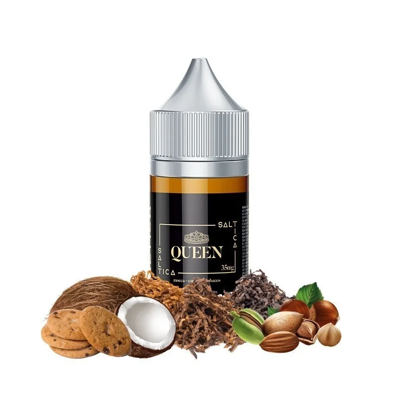 Saltica Queen (Tütün, Hindistan Cevizli, Badem ve Fındık) Salt Saltica Queen (Tütün, Hindistan Cevizli, Badem ve Fındık) Salt